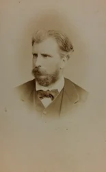 Portrait of William Bouguereau, French painter (b/w photo)