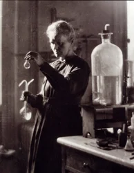 Portrait of the Physicist Marie Curie (1867-1934) in Her Laboratory in 1925