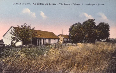 Postcard depicting the house of Henri Desire Landru (1869-1922) at Gambais