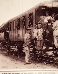 Starting from Cantonments for Havre Arsenal: Indo-Chinese coolies munitioners