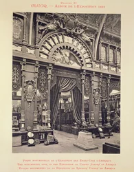 The monumental door of the exhibition of the United States of America, from 