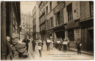 The release of newspaper sellers from the Action Francaise printing press