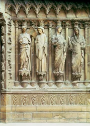 The Annunciation and the Visitation (detail)