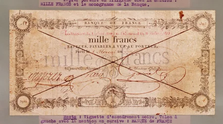 1000 Francs Banknote from 8 Floreal, An X (28th April 1802)