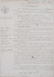2nd Contract document relating to La Comedie Humaine between Honore de Balzac and Hetzel, Paulin, Dubochet and the publisher Charles Furne, 2nd October 1841