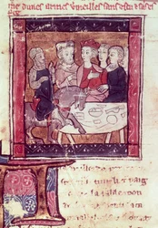 Galahad comes to Arthur