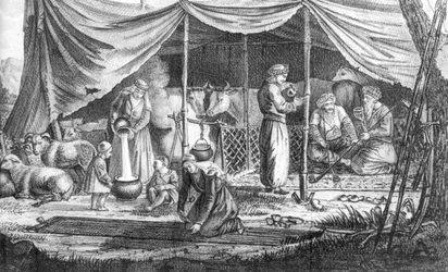 A Family of Kurdish Nomads, from Voyage en Perse