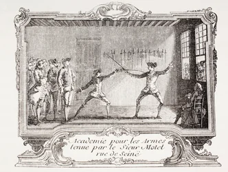 A Fencing Academy in 18th Century Paris