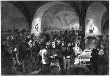 A Cafe is Located in the Cellar of Estherhazy Palace (Esterhazykeller) in Vienna, Austria