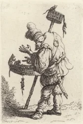 A Travelling Rat Catcher with the Tools of His Trade