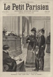 A Woman from Alsace-Lorraine Before a German Judge in Court for Shouting 