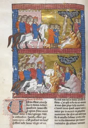 Oedipus, found by Polybus, King of Corinth, illustration from 