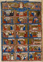Twenty-one scenes representing the arts and sciences, from 