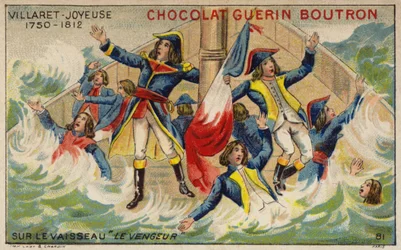 Admiral Villaret de Joyeuse on board his sinking ship Vengeur du Peuple