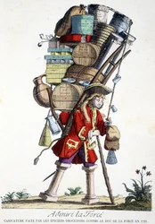 Admire Force. Cartoon made by druggists against the Duke of Force in 1721