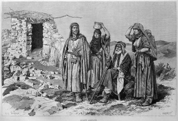 Adouans, from La Syrie daujourdhui. Voyages dans la Phenicie, le Liban et la Judee. 1875-1880 by Louis Charles Emile Lortet, 1884