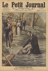 Adventist baptism in the River Marne