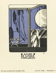 Advertisement for "Black & Blue Lacquer Salon", published 1921