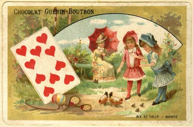 Advertising chromolithography of Guérin Boutron chocolates