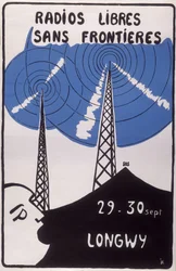 Advertising for free radio stations without borders in Longwy