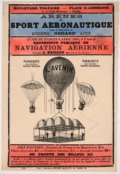 Aeronautics Exhibition to be held in Paris in 1885 under the direction of Eugene Godard, pb. 1885