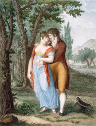 Afternoon near St. Gervais, Engraved by Benoist