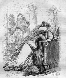 Agnes de Meranie or Meran (1172-1201), queen of France, was sent to the convent by King Philip Augustus