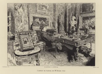 Alexandre Dumas the Younger in His Study