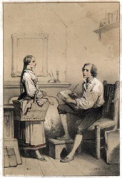 Alois Senefelder, a Czech poet and engraver, remains without a sheet of paper in a moment of anger and despair that led him to throw everything into the flames, wrote the note of the laundry