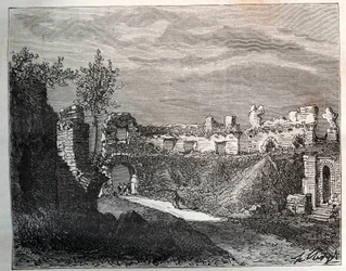 Amphitheatre de Frejus - engraving in 