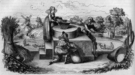 An arm mill in the 17th century in Germany