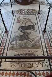 An interior view of the Chateau: mosaic