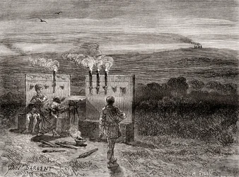 Polybius Working on the Polybius Square, from Les Merveilles de la Science, c.1870