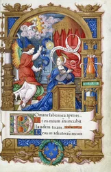 Annunciation, from a Book of Hours made for Francois I, c.1532-1540