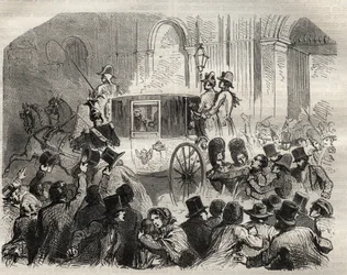 Arrest of Louis Alibaud after his assassination attempt on Louis-Philippe I (1773-1850), King of the French, June 25