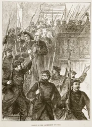Arrest of the Archbishop of Paris, March 1871, illustration from Cassells History of the War between France and Germany, 1870-1871