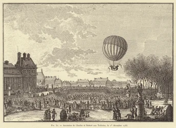 Ascension of Charles and Robert at the Tuileries, December 1, 1783