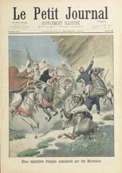 Assassination of two French captains from the Foreign Legion by Moroccans from the Beni-Smir tribe, cover illustration of 