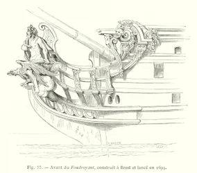 Bow of the Foudroyant, Built in Brest and Launched in 1694