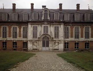 Baroque architecture: facade of the Hotel des Rams (17th century), Abbeville, Somme
