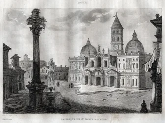 Basilica of Santa Maria Maggiore - Rome - Engraving from 