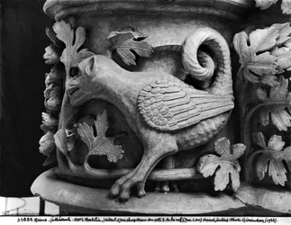 Basilisk, capital from Cathedral of Notre Dame at Reims (plaster cast from stone)