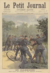 Bavarian soldiers attacking officers in civilian clothes in Germany