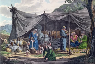 Bedouin Encampment in Lebanon, early 19th century