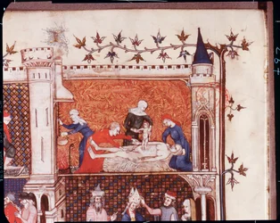 Birth of Julius Caesar, earliest known representation of a caesarian operation