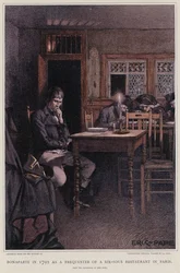 Bonaparte in 1792 as a frequenter of a six-sous restaurant in Paris