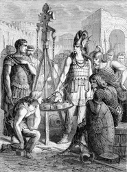 Brennus Putting His Sword in the Balance - in 