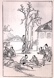 Cannibalism in China, from a Chinese drawing, 1870