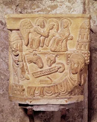 Capital Showing The Annunciation and the Nativity