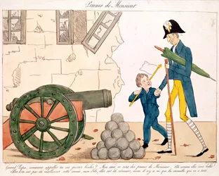 Caricature of Charles X and Henri Duc de Bordeaux, 25th July 1830